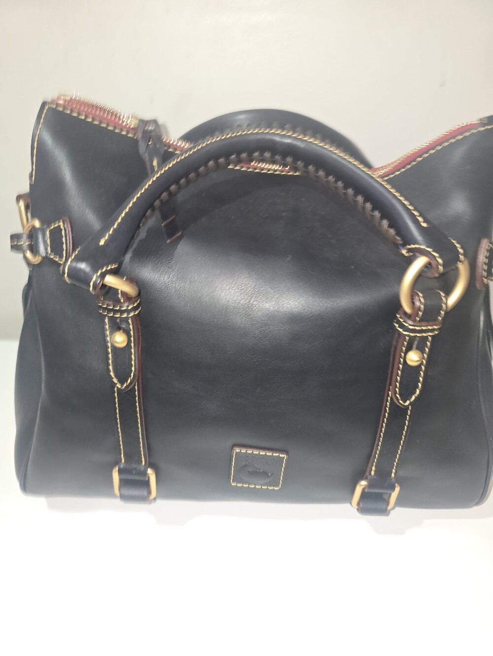 Dooney and Bourke Florentine Satchel Large Navy.